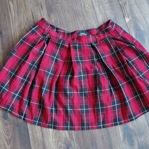 Plaid Social Collision Mini Skirt